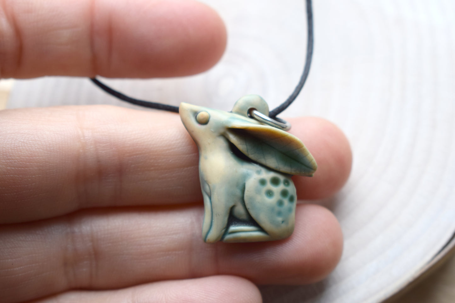 Little bunny Polymer Clay Pendant