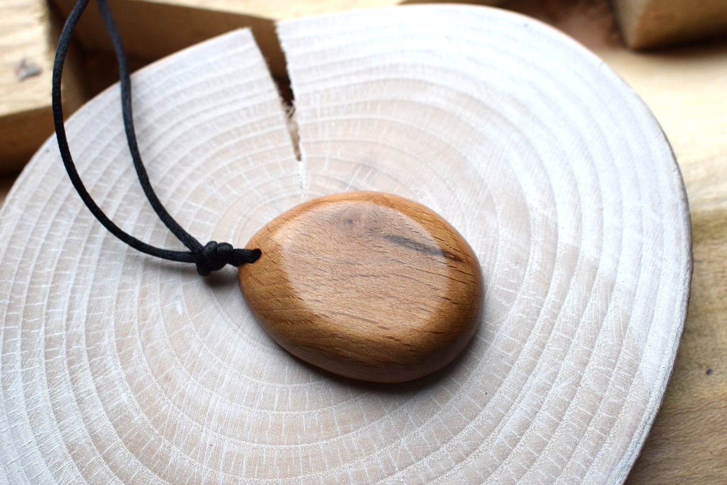 Awen pendant in beech