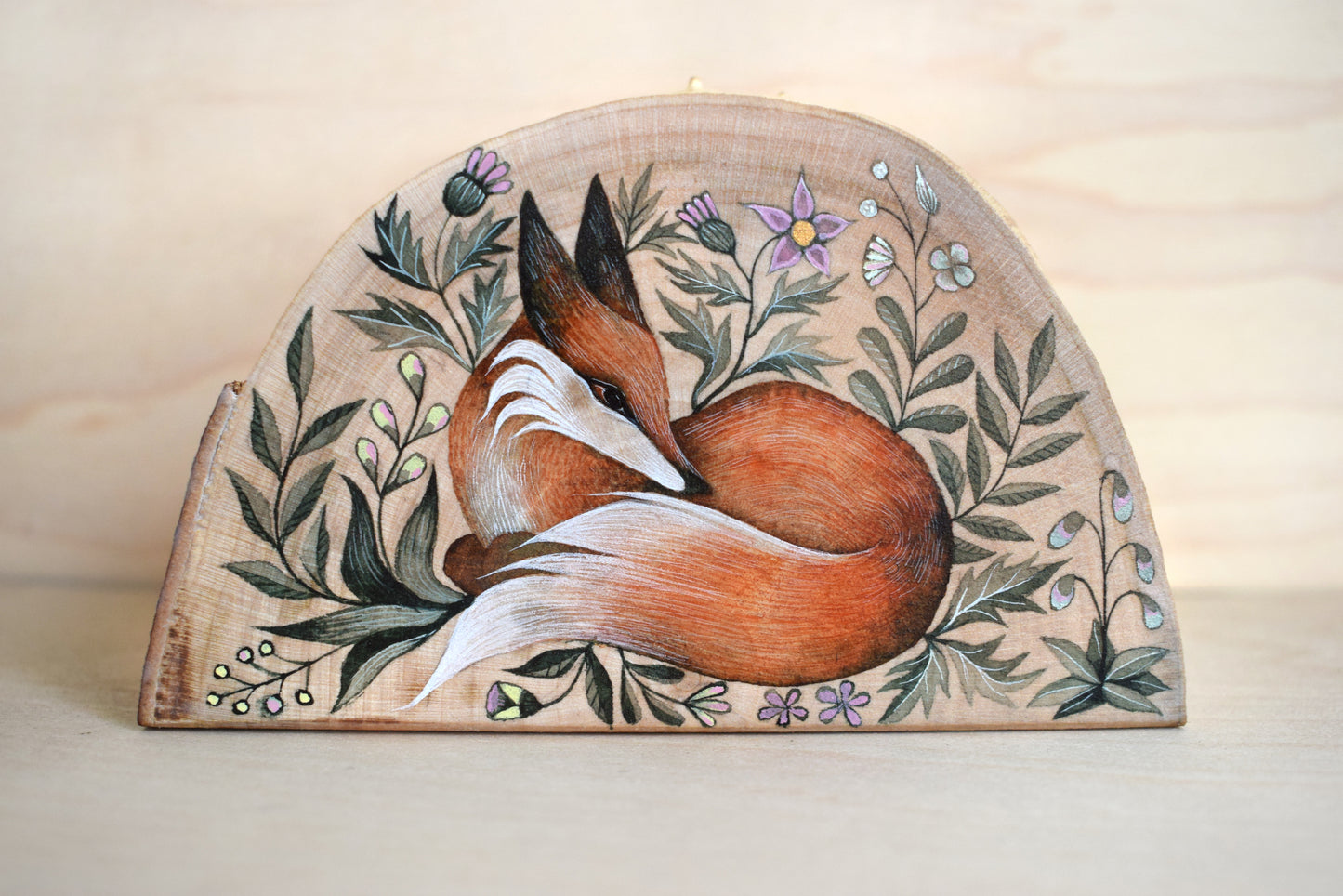 Watercolour on Sycamore - Fox