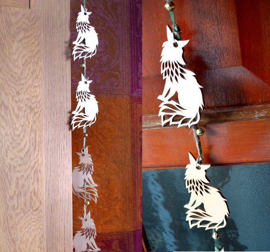 String of Foxes and Bells - Autumn/fall garland wall hanging